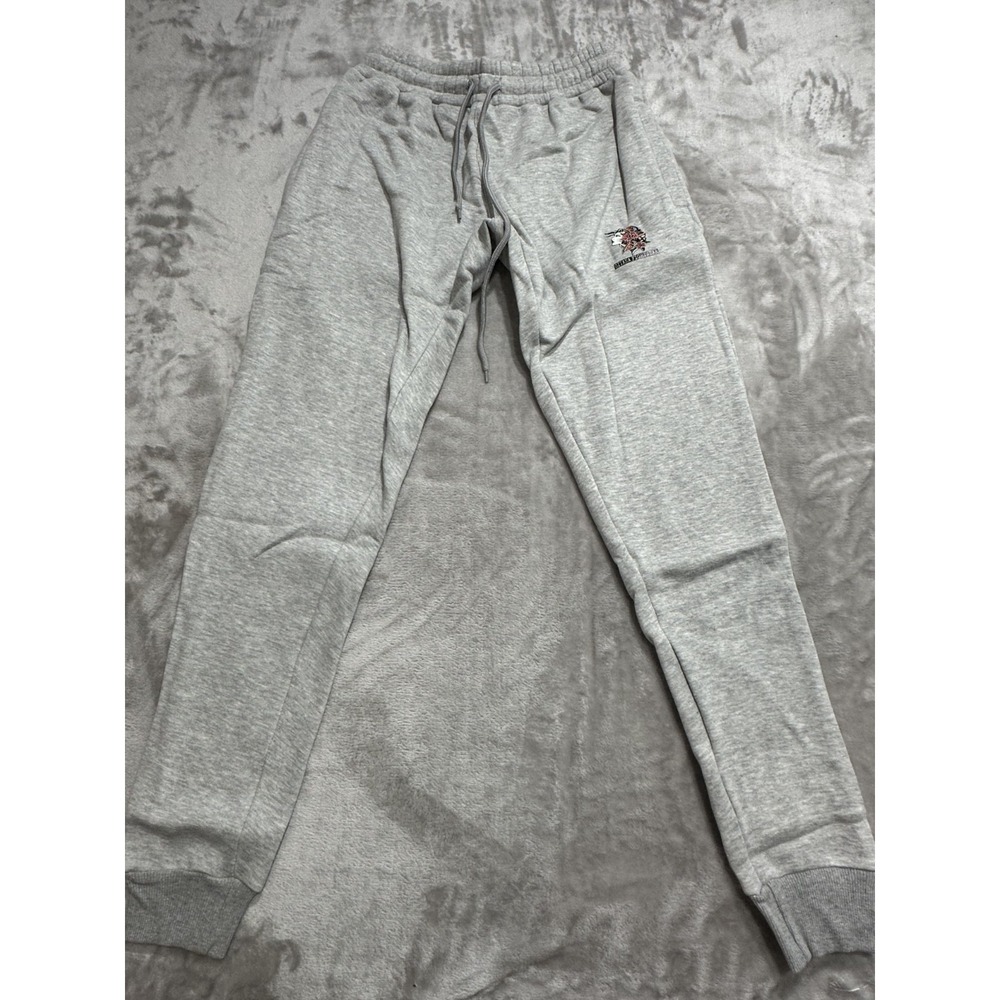 Men's‎ Sweatpants Joggers Size Medium Gray Gitana Fightwear Zip Pockets Soft New